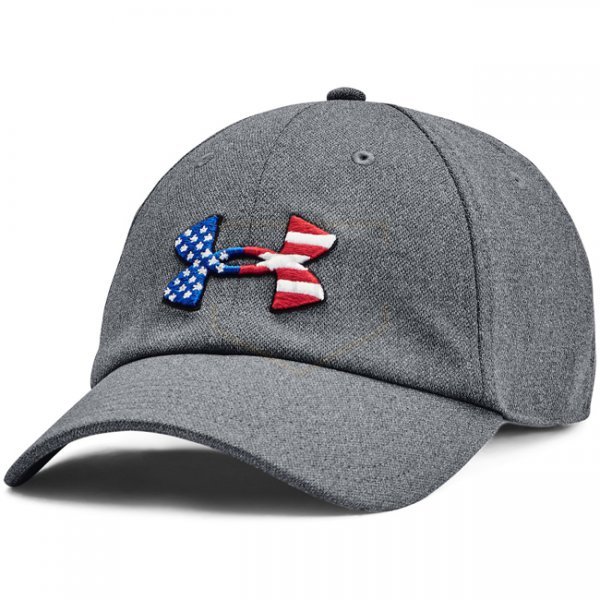 Under Armour Mens Freedom Blitzing Adjustable Cap - Pitch Grey / White