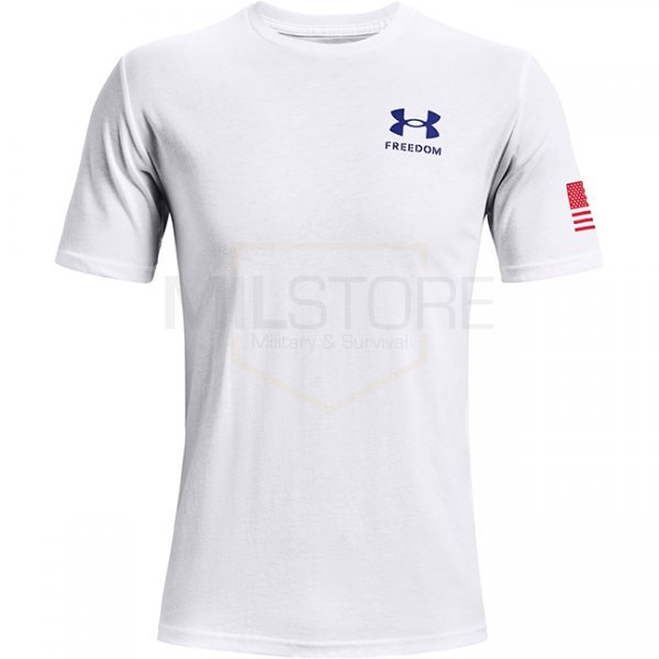 Under Armour Freedom Flag T-Shirt - White / Blue - XL