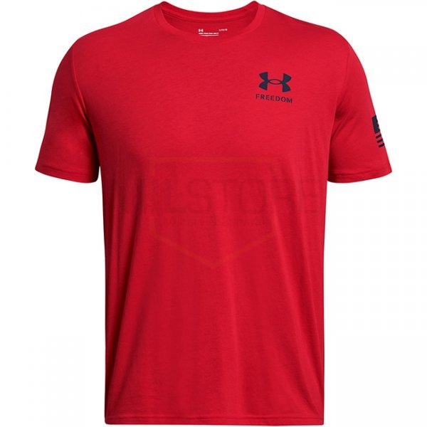 Under Armour Freedom Flag T-Shirt - Red / Midnight Navy - S