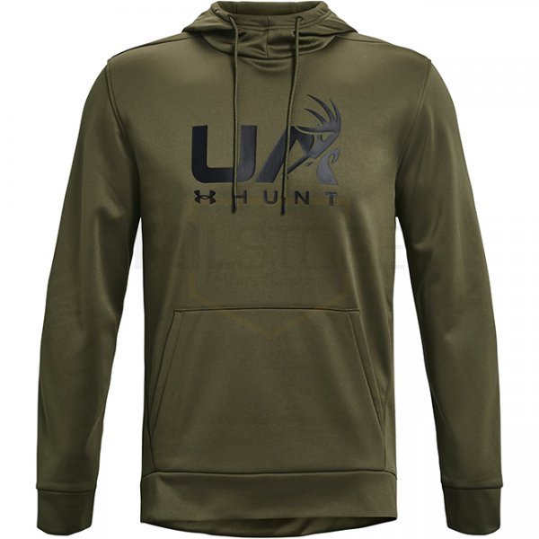 Under Armour Mens Armour Fleece Hunt Logo Hoodie - Marine OD Green - S