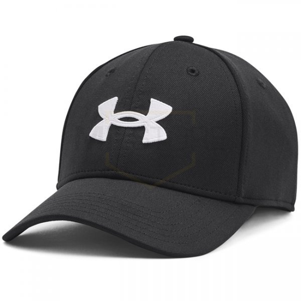 Under Armour Mens Blitzing Low Stretch Fit Cap - Black / White - S/M