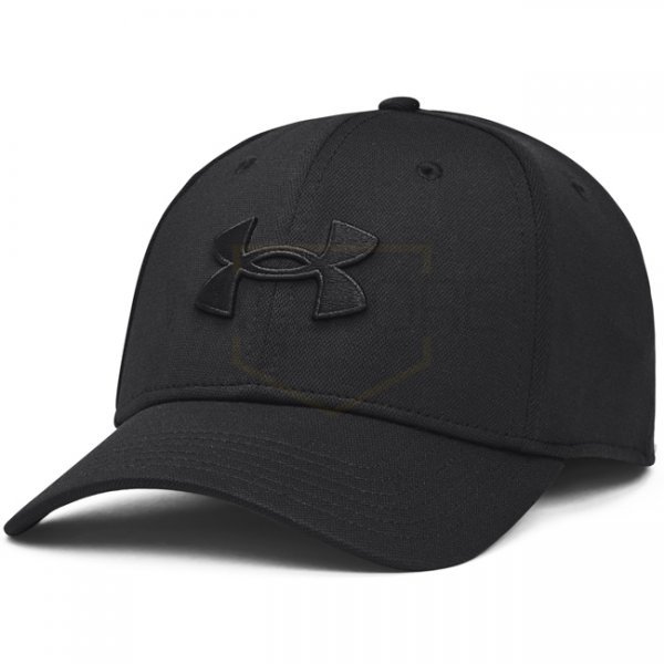 Under Armour Mens Blitzing Low Stretch Fit Cap - Black / Black - S/M