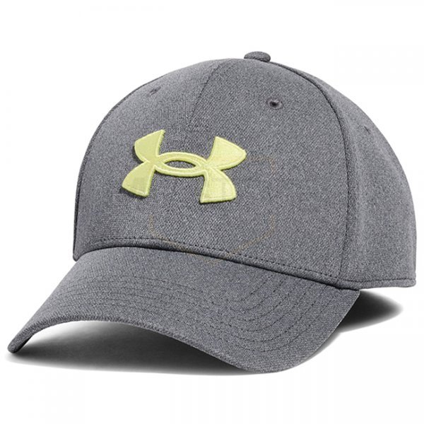 Under Armour Mens Blitzing Low Stretch Fit Cap - Castlerock / Sonic Yellow - XL/2XL