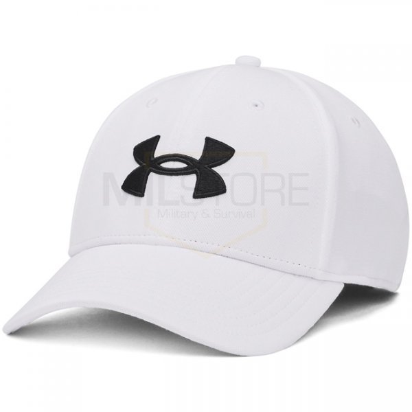 Under Armour Mens Blitzing Low Stretch Fit Cap - White / Black - M/L