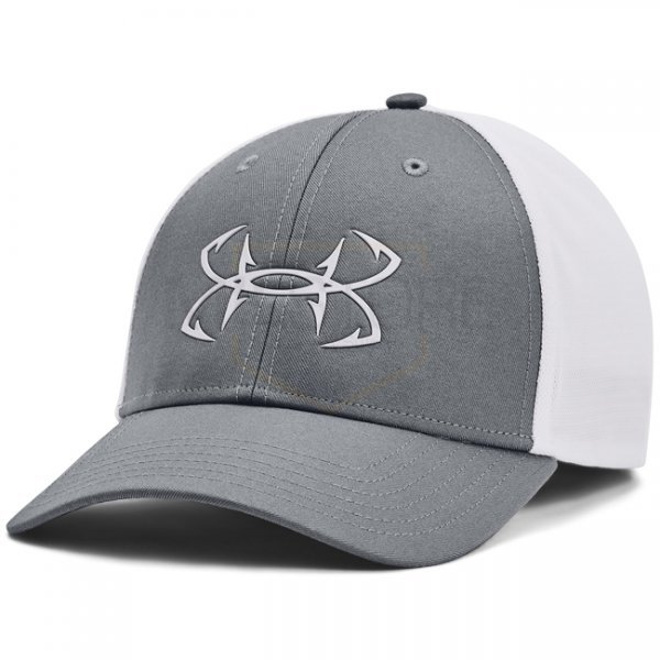Under Armour Mens Fish Hunter Mesh Cap - Pitch Grey / White - S/M