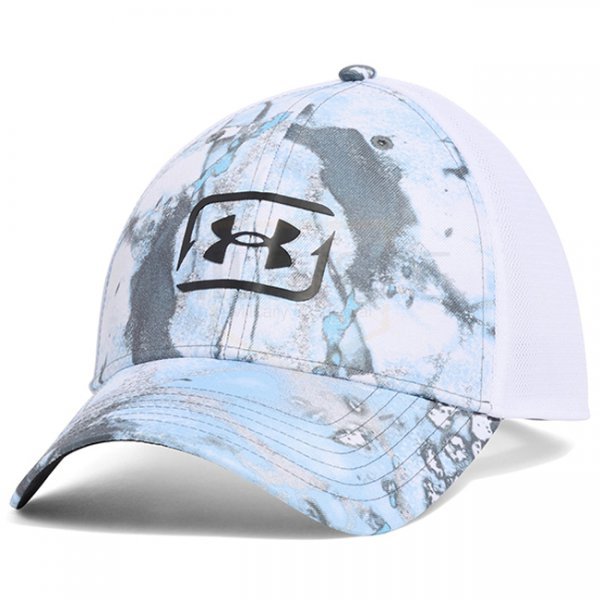 Under Armour Mens Fish Hunter Mesh Cap - White - XL/2XL