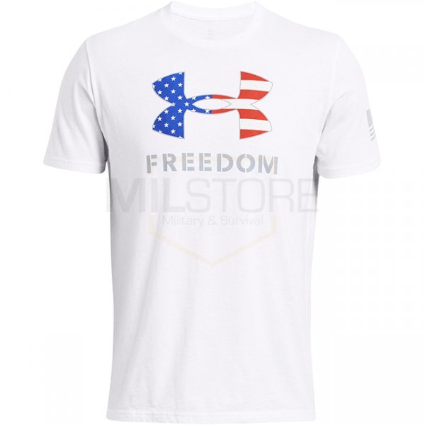 Under Armour Mens Freedom Logo T-Shirt - White / Steel - 2XL