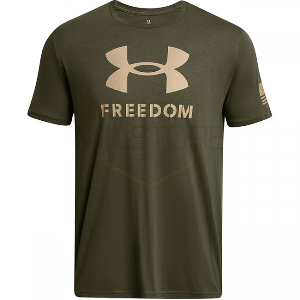 Under Armour Mens Freedom Logo T-Shirt - Marine OD Green - 2XL
