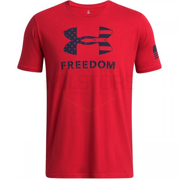 Under Armour Mens Freedom Logo T-Shirt - Red - M