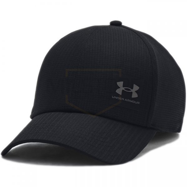 Under Armour Mens ArmourVent Stretch Fit Cap - Black / Grey - XL/2XL