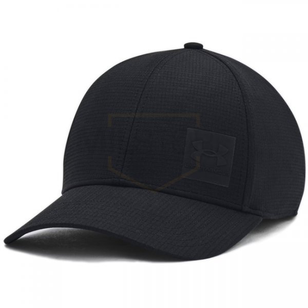 Under Armour Mens ArmourVent Stretch Fit Cap - Black - L/XL
