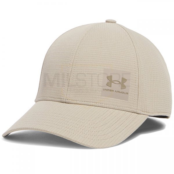 Under Armour Mens ArmourVent Stretch Fit Cap - Khaki - XL/2XL