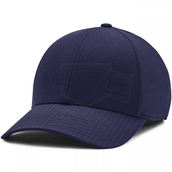 Under Armour Mens ArmourVent Stretch Fit Cap - Navy Blue - L/XL