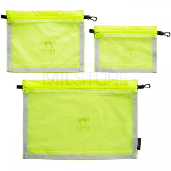 Tasmanian Tiger Mesh Pocket Set - Safety Yellow