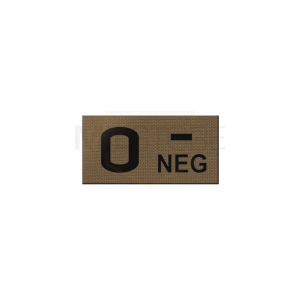 Pitchfork O NEG Blood Type IR Patch - Coyote