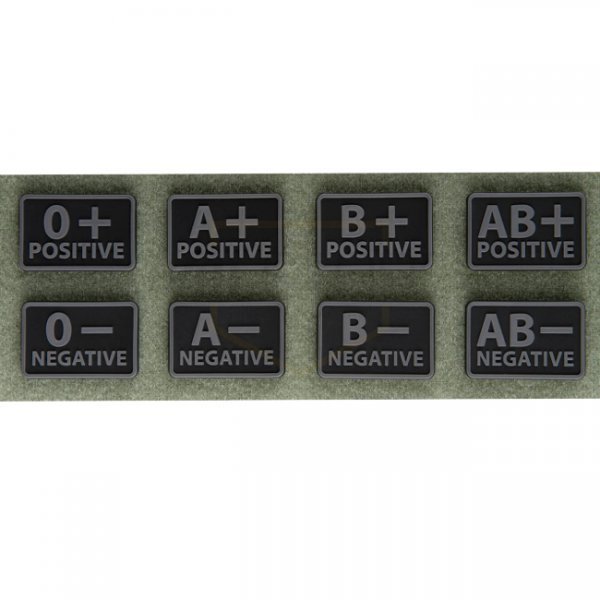 Helikon-Tex PVC Blood Patch 2pcs Set O POS - Black