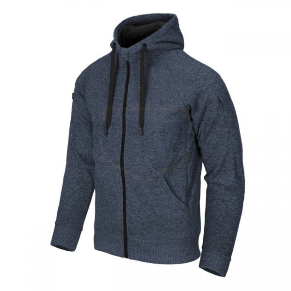 Helikon-Tex Covert Tactical Hoodie FullZip - Melange Blue - 3XL