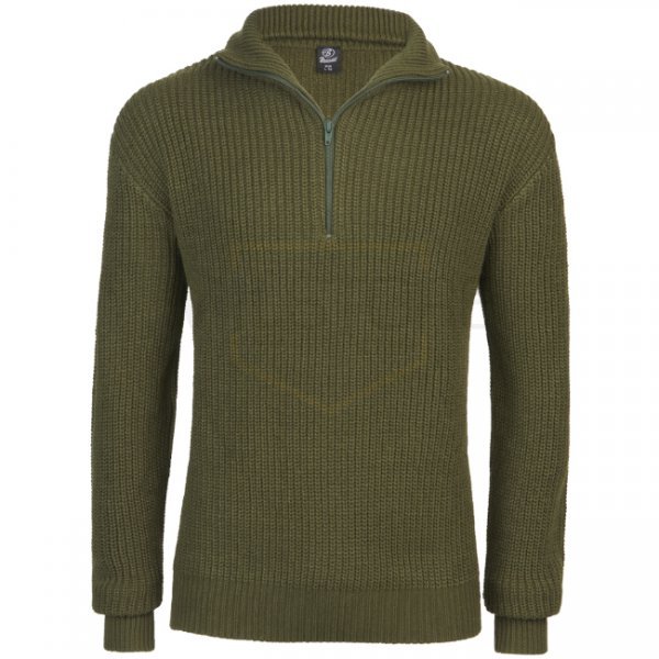 Brandit Marine Pullover Troyer - Olive - 3XL