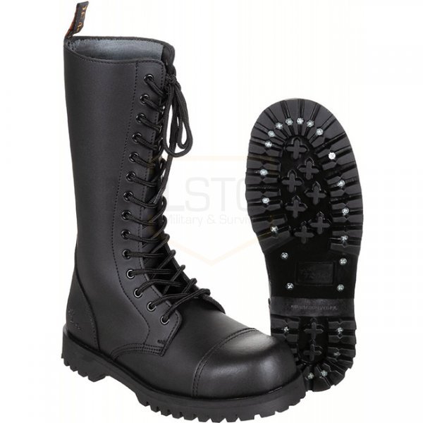 PureTrash Boots 14-Hole Steel Cap - Black - 12