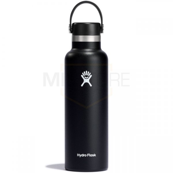Hydro Flask Standard Mouth Insulated Water Bottle & Flex Cap 21oz - Black