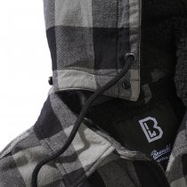 Brandit Lumberjacket Hooded - Black / Charcoal - S