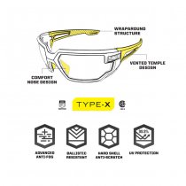 Mechanix Wear Tactical Glasses Type-X Amber Lens - Amber