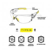 Mechanix Wear Type-N Glasses Clear Lens - Clear