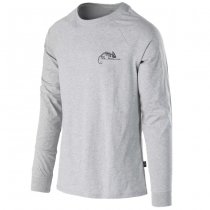 Helikon-Tex T-Shirt Long Sleeve Helikon-Tex Logo - Mid Grey Melange - L