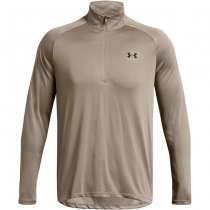 Under Armour Mens Tech 1/2 Zip Long Sleeve - Tan