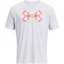 Under Armour Fish Hook Logo T-Shirt - Halo Grey / Fire - XL