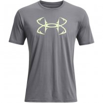 Under Armour Fish Hook Logo T-Shirt - Titan Grey / Sonic Yellow - XL