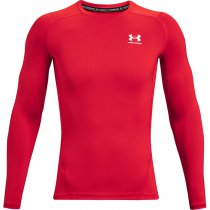 Under Armour Mens HeatGear Compression Long Sleeve - Red - XL