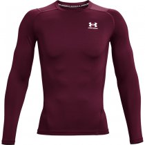 Under Armour Mens HeatGear Compression Long Sleeve - Maroon - M