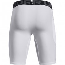 Under Armour Mens HeatGear Pocket Long Shorts - White - 2XL