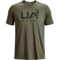 Under Armour Mens Antler Hunt Logo T-Shirt - Marine OD Green - L