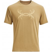 Under Armour Mens Antler Logo T-Shirt - Camel / Khaki Base - M