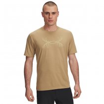 Under Armour Mens Antler Logo T-Shirt - Camel / Khaki Base - S