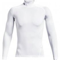 Under Armour Mens HeatGear Mock Long Sleeve - White - L