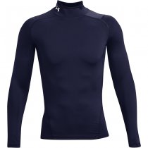 Under Armour Mens HeatGear Mock Long Sleeve - Navy Blue - S