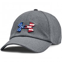Under Armour Mens Freedom Blitzing Adjustable Cap - Pitch Grey / White