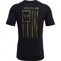 Under Armour Freedom Flag T-Shirt - Black / Green - XL