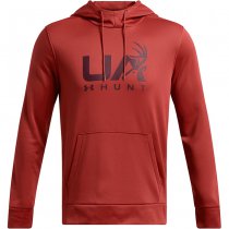 Under Armour Mens Armour Fleece Hunt Logo Hoodie - Red - M