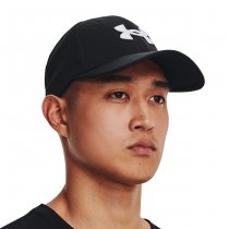Under Armour Mens Blitzing Low Stretch Fit Cap - Black / White - S/M