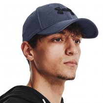 Under Armour Mens Blitzing Low Stretch Fit Cap - Navy Blue Full Heather - L/XL