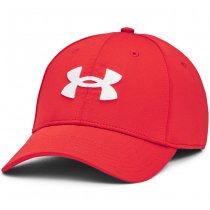 Under Armour Mens Blitzing Low Stretch Fit Cap - Red / White - S/M