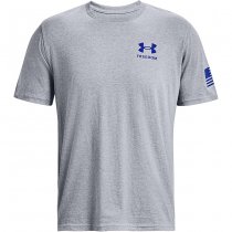 Under Armour Freedom Flag Gradient T-Shirt - Steel Light Heather - S