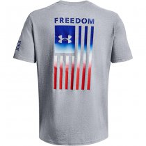 Under Armour Freedom Flag Gradient T-Shirt - Steel Light Heather - XL