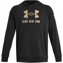 Under Armour Freedom Rival Fleece Big Flag Logo Hoodie - Black - L