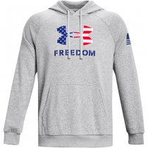 Under Armour Freedom Rival Fleece Big Flag Logo Hoodie - Mod Grey Light Heather - S