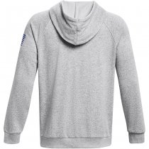 Under Armour Freedom Rival Fleece Big Flag Logo Hoodie - Mod Grey Light Heather - XL